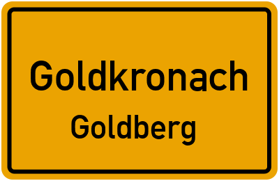 Straßenverzeichnis Goldkronach Goldberg