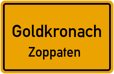 Straßenverzeichnis Goldkronach Zoppaten