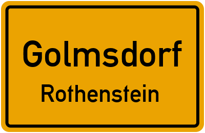 Straßenverzeichnis Golmsdorf Rothenstein
