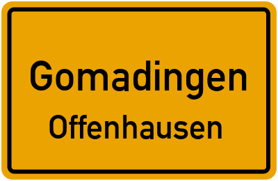 Ortsschild Gomadingen Offenhausen