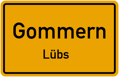Straßenverzeichnis Gommern Lübs
