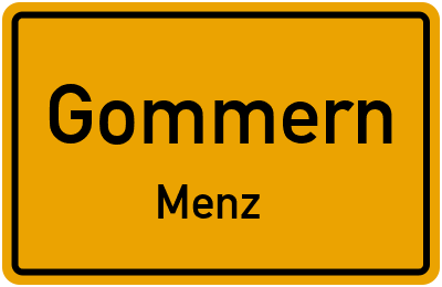 Straßenverzeichnis Gommern Menz