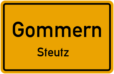 Straßenverzeichnis Gommern Steutz