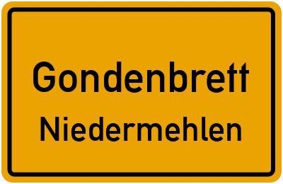Straßenverzeichnis Gondenbrett Niedermehlen