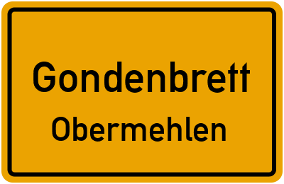 Straßenverzeichnis Gondenbrett Obermehlen