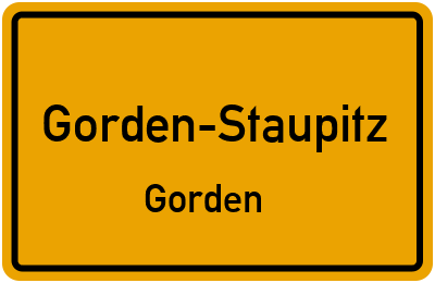 Straßenverzeichnis Gorden-Staupitz Gorden