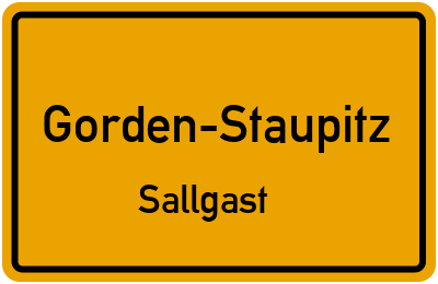 Straßenverzeichnis Gorden-Staupitz Sallgast