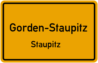 Straßenverzeichnis Gorden-Staupitz Staupitz