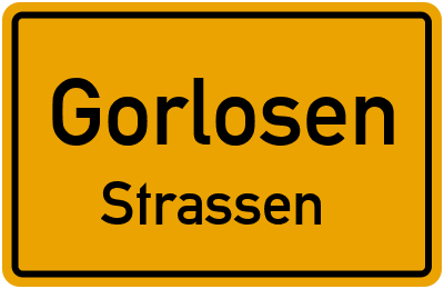 Straßenverzeichnis Gorlosen Strassen