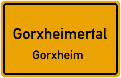 Ortsschild Gorxheimertal Gorxheim