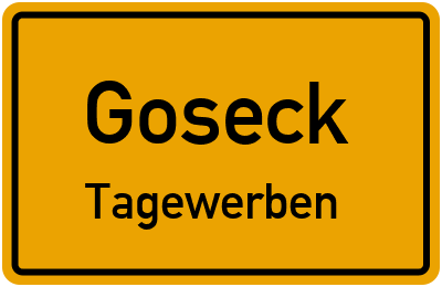 Straßenverzeichnis Goseck Tagewerben