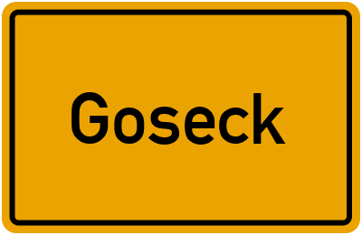 Ortsschild von Gemeinde Goseck in Sachsen-Anhalt