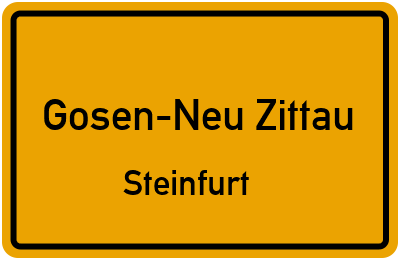 Straßenverzeichnis Gosen-Neu Zittau Steinfurt