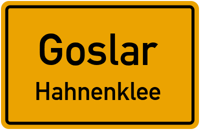 Ortsschild Goslar Hahnenklee