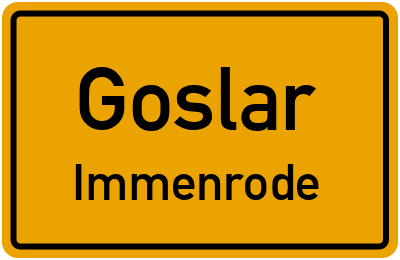Ortsschild Goslar Immenrode