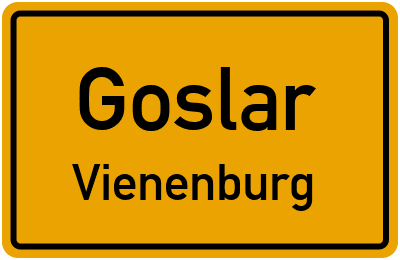 Ortsschild Goslar Vienenburg