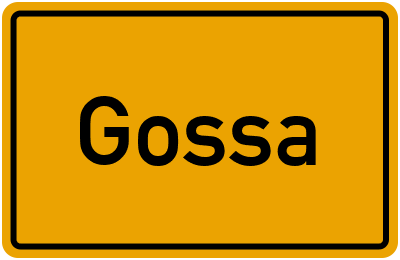 Ortsschild von Gemeinde Gossa in Sachsen-Anhalt
