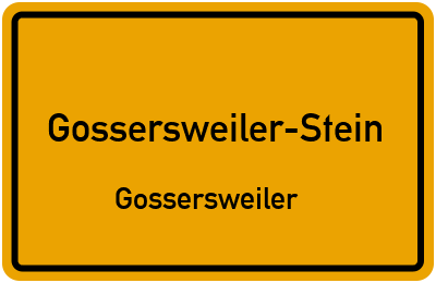 Straßenverzeichnis Gossersweiler-Stein Gossersweiler