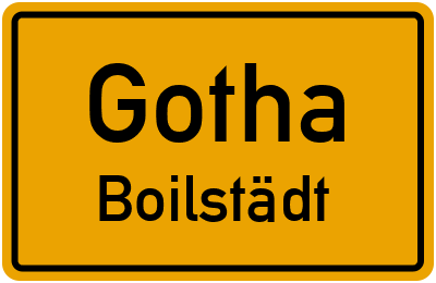 Ortsschild Gotha Boilstädt
