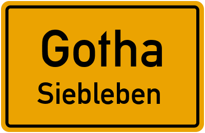 Ortsschild Gotha Siebleben