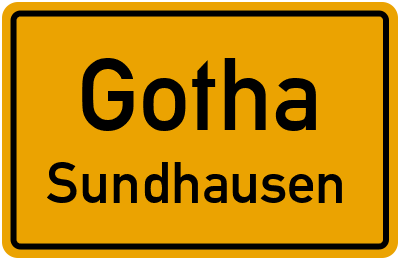 Ortsschild Gotha Sundhausen