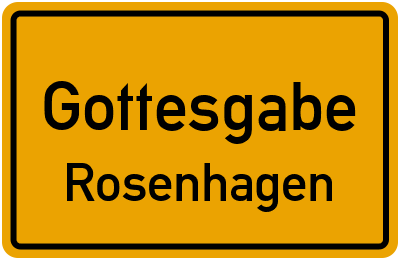 Straßenverzeichnis Gottesgabe Rosenhagen