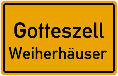 Straßenverzeichnis Gotteszell Weiherhäuser