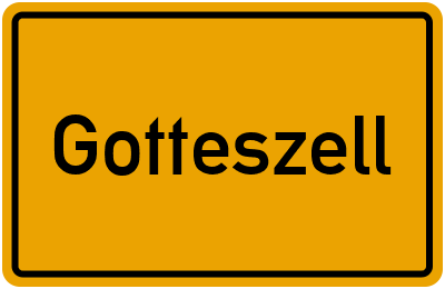 Ortsschild von Gemeinde Gotteszell in Bayern