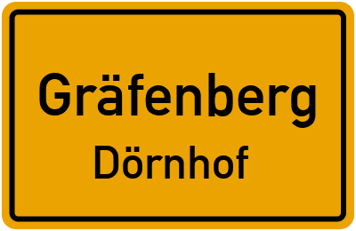 Ortsschild Gräfenberg Dörnhof