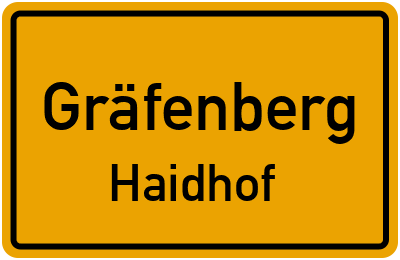 Straßenverzeichnis Gräfenberg Haidhof