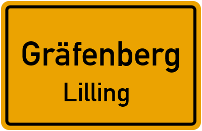 Ortsschild Gräfenberg Lilling