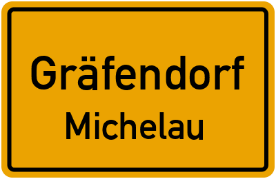 Ortsschild Gräfendorf Michelau