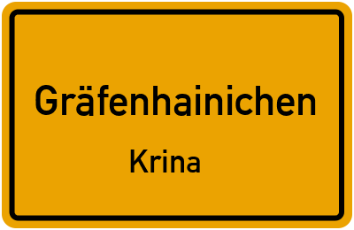 Straßenverzeichnis Gräfenhainichen Krina