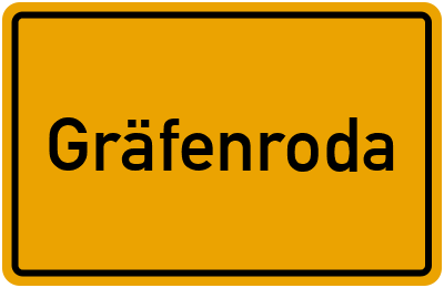 Ortsschild von Gemeinde Gräfenroda in Thüringen