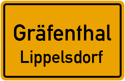 Ortsschild Gräfenthal Lippelsdorf