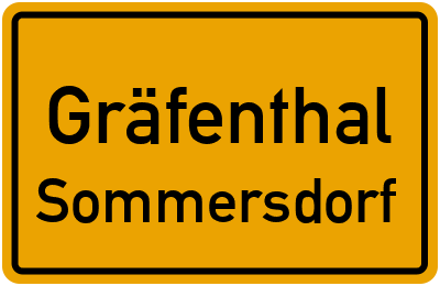 Ortsschild Gräfenthal Sommersdorf