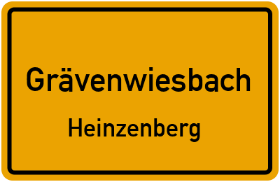 Ortsschild Grävenwiesbach Heinzenberg