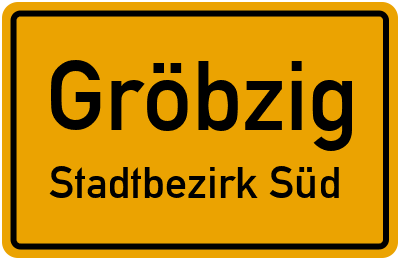 Straßenverzeichnis Gröbzig Stadtbezirk Süd
