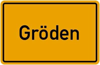 Ortsschild von Gemeinde Gröden in Brandenburg
