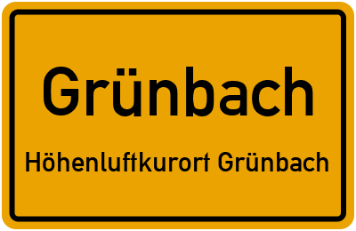 Straßenverzeichnis Grünbach Höhenluftkurort Grünbach