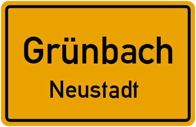 Straßenverzeichnis Grünbach Neustadt
