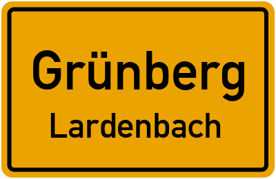 Ortsschild Grünberg Lardenbach