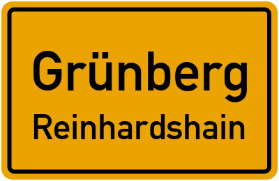 Ortsschild Grünberg Reinhardshain