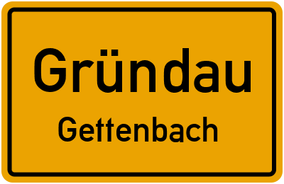 Ortsschild Gründau Gettenbach