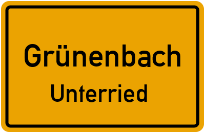 Straßenverzeichnis Grünenbach Unterried
