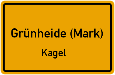 Straßenverzeichnis Grünheide (Mark) Kagel