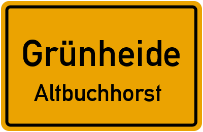 Straßenverzeichnis Grünheide Altbuchhorst