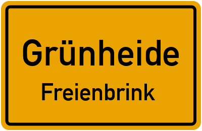 Straßenverzeichnis Grünheide Freienbrink