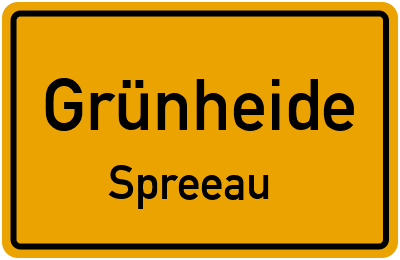 Straßenverzeichnis Grünheide Spreeau