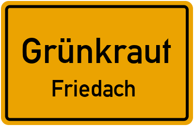 Straßenverzeichnis Grünkraut Friedach